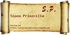 Sipos Priszcilla névjegykártya
